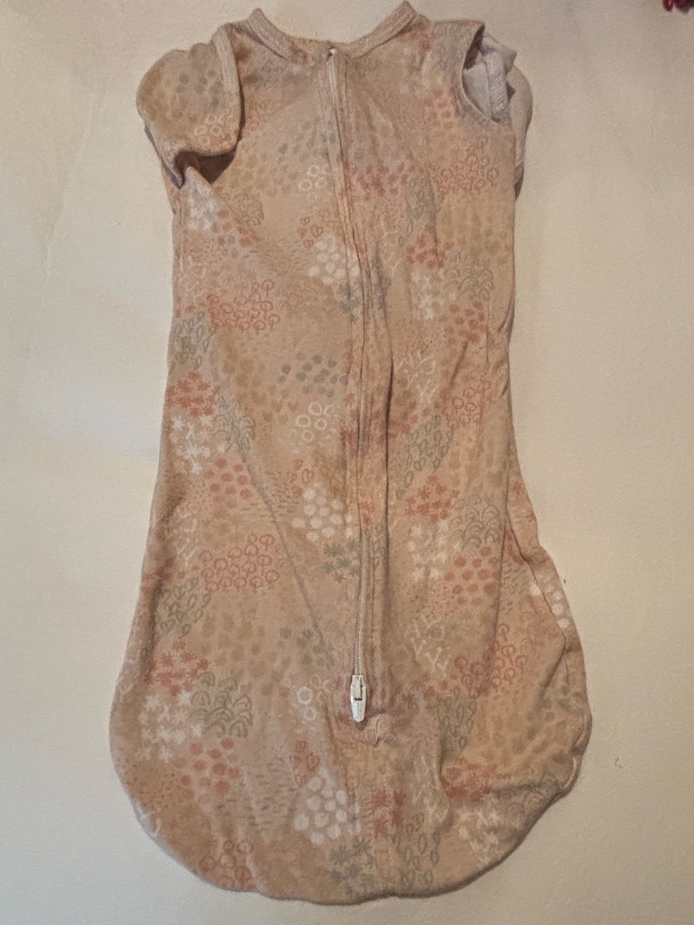 aden + anais Peach Floral Short-Sleeve Sleep Sack